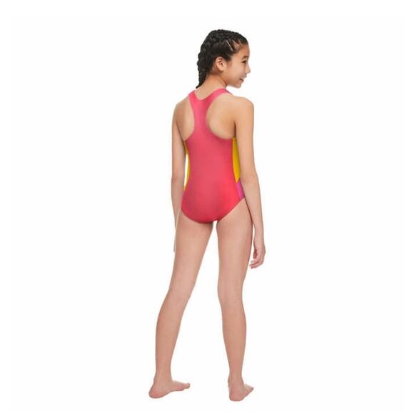 Speedo Youth One-piece Red Pink Yellow Swimsuit Size XL 16T - Picture 2 of 4